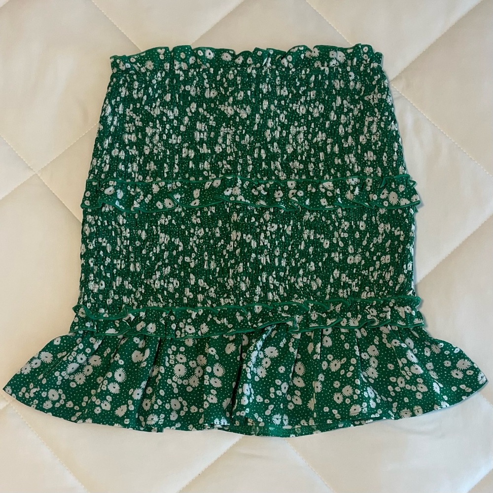 Princess Polly Green Floral Mini Skirt
